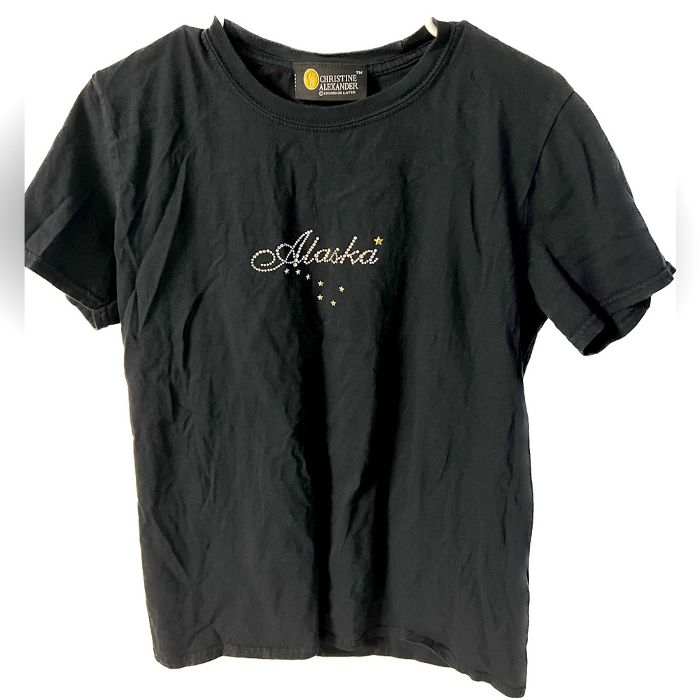 Size medium Christine Alexander Alaska T-shirt with Swarovski crystals